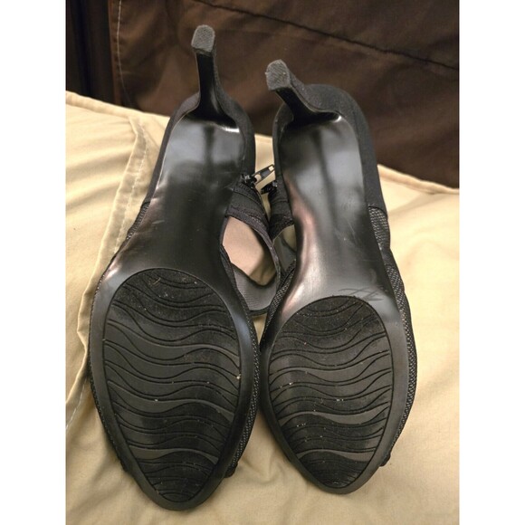 Impo Trilogy Women's Open Toe Heels Pumps Bootie Black Pre-Owned 10M - Picture 3 of 5